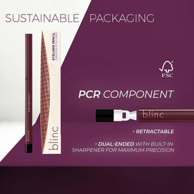 blinc Eyeliner Pencil waterproof formula provides all-day wear on lids and waterline.