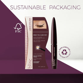 blinc Tubing Liquid Eyeliner soft brush tip creates thin to bold lines.