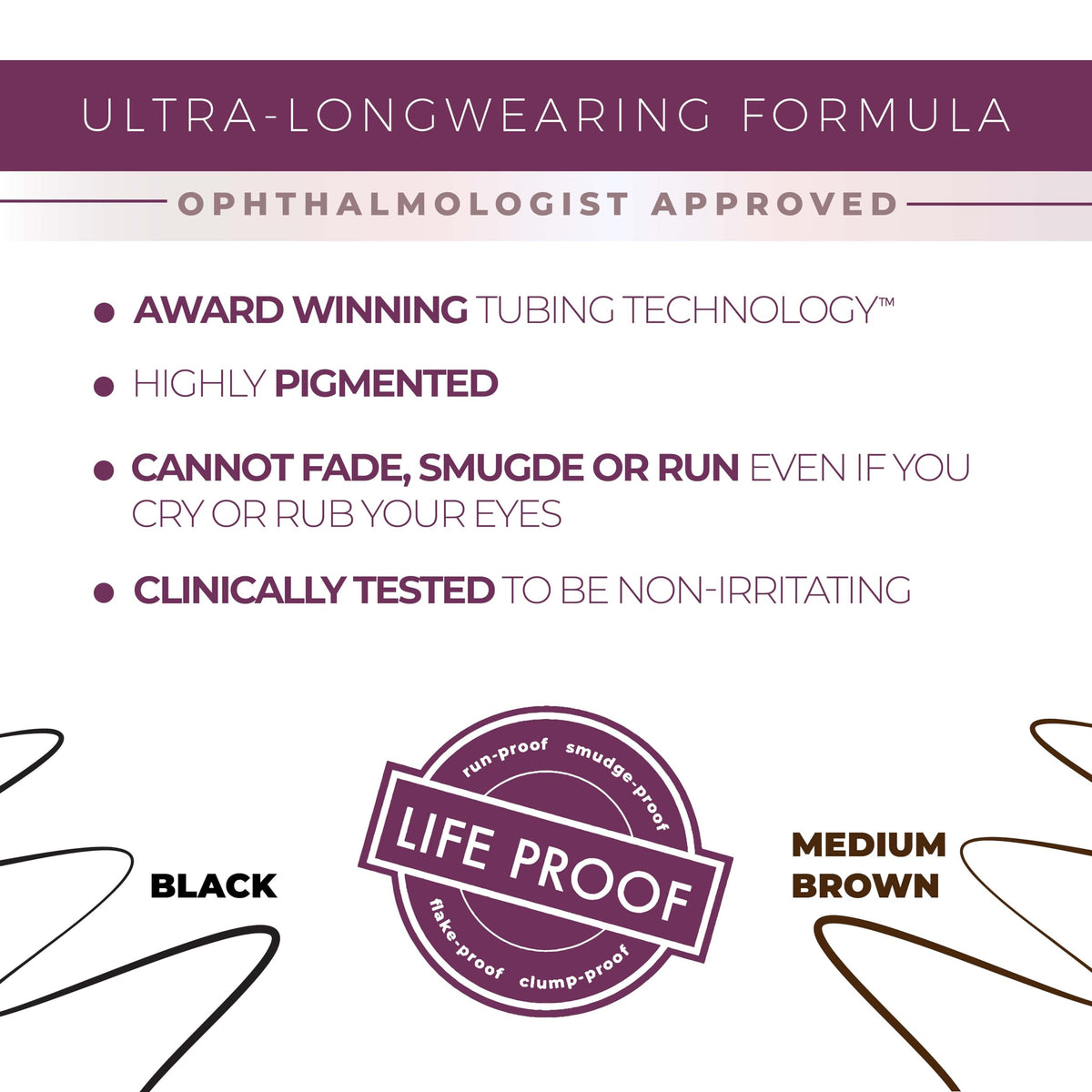 blinc Tubing Liquid Eyeliner ultra longwear that stays put all day.