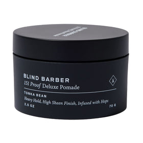 Blind Barber 151 Proof Deluxe Hair Pomade bottle pour for strong hold and shine