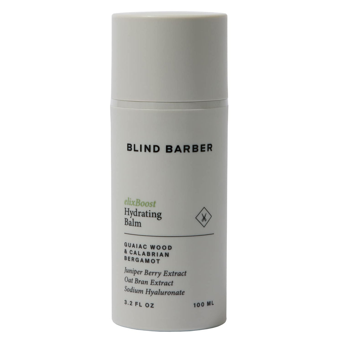 Blind Barber elixBoost Hydrating Balm bottle-front for daily moisturization.
