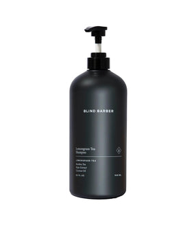 Blind Barber Lemongrass Tea Shampoo bottle with refreshing scent for daily cleansing.
