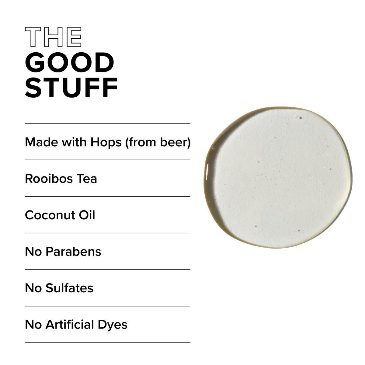 Blind Barber Lemongrass Tea Shampoo ingredients like hops and juniper for conditioning.
