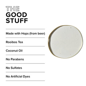 Blind Barber Lemongrass Tea Shampoo ingredients like hops and juniper for conditioning.