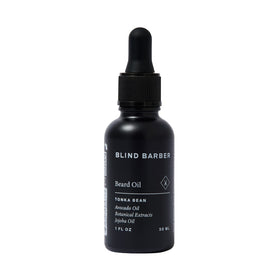 Blind Barber Rejuvenating Oil bottle pour shows lightweight hydration for face and beard