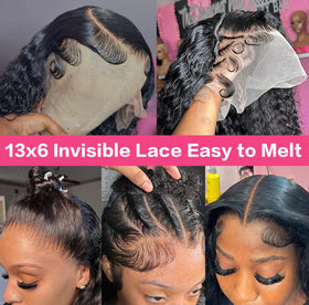 Bling Hair Princess transparent lace front blends with skin tone seamlessly