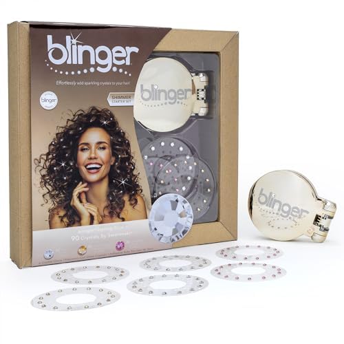 Blinger Shimmer Set angled view highlighting the tool ready for easy glam application.