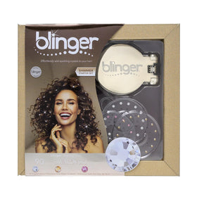 Blinger Shimmer Set front view shows the gold-plated tool for quick crystal styling.