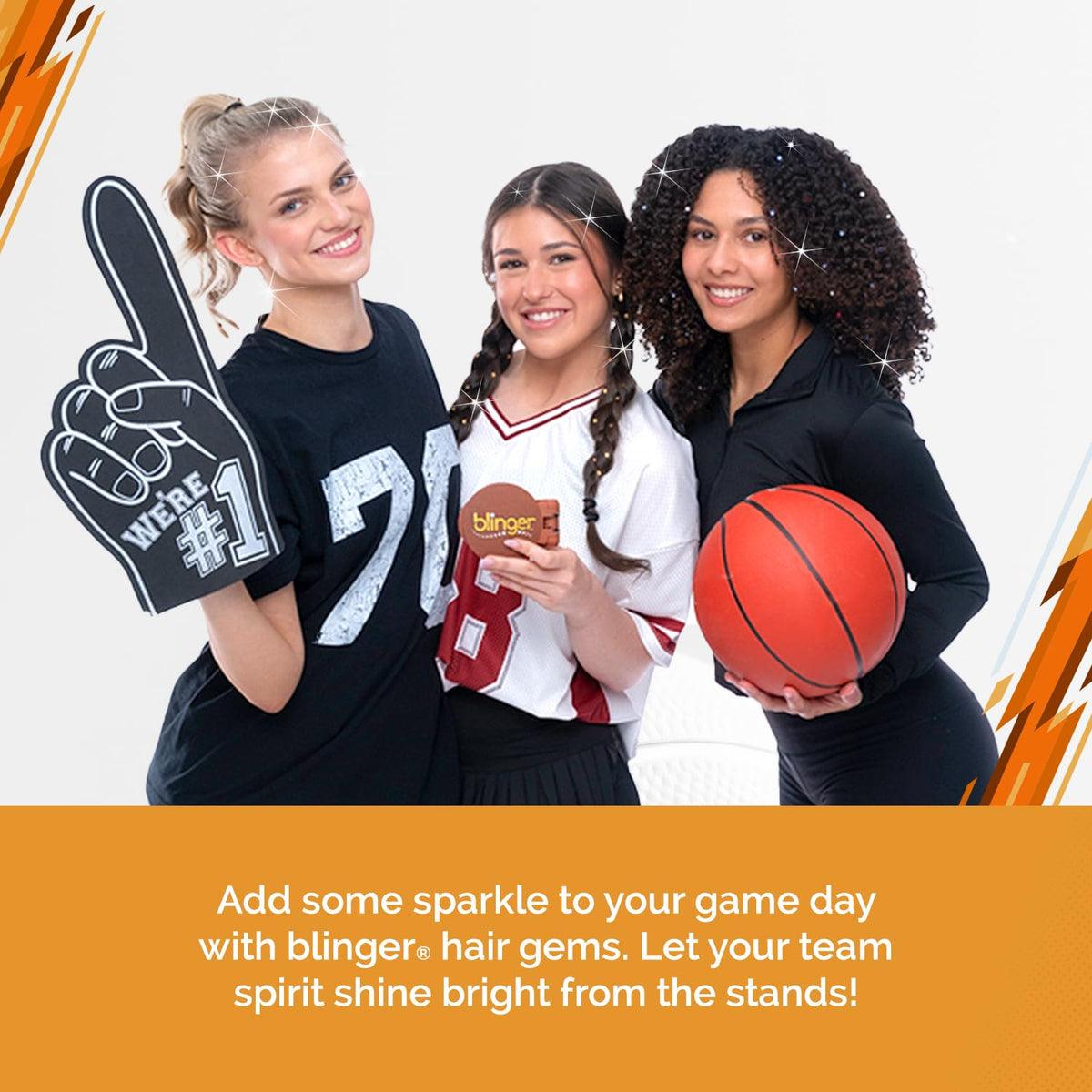 blinger Ultimate Fan Set glasses-ready sparkle under arena lights