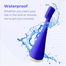 Blinkjoy on-the-go lid care is waterproof for shower or sink use.