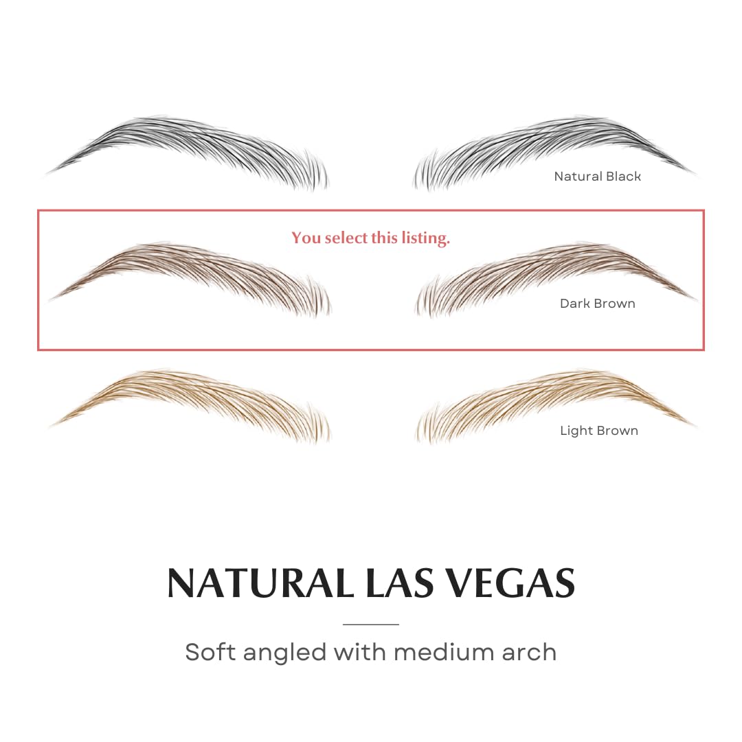 Bliss and Beyond eyebrow sticker Las Vegas Natural Brown shown on skin for subtle enhancement.