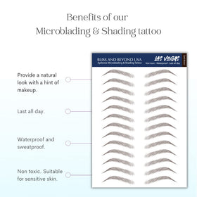 Bliss and Beyond Las Vegas brow stickers 24 pairs in a convenient set display.