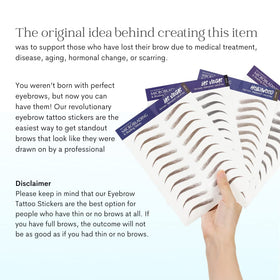 Bliss and Beyond USA easy-application eyebrow stickers for quick styling.