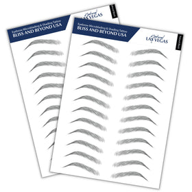 Bliss and Beyond USA natural Las Vegas black eyebrow sticker close-up for all-day natural brows