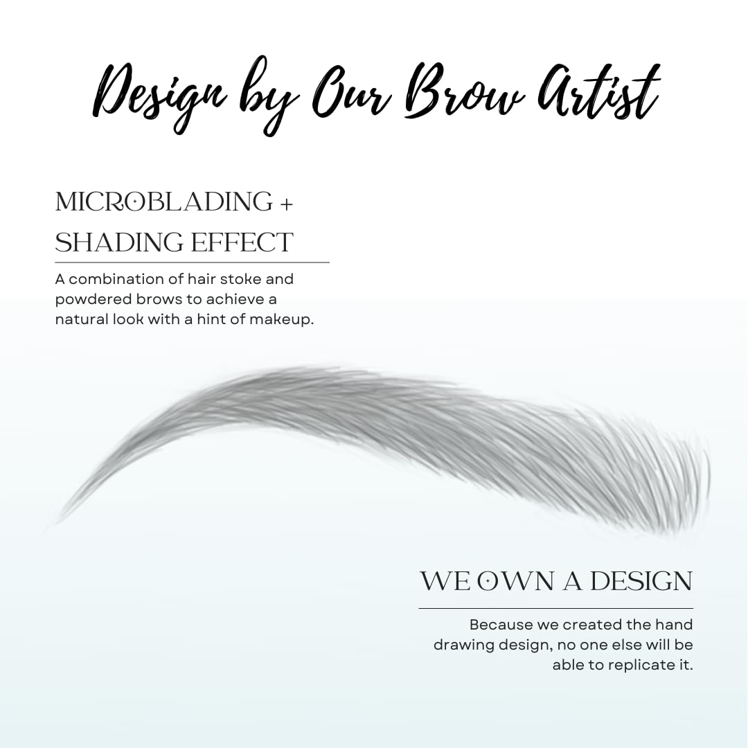 Bliss and Beyond USA waterproof eyebrow tattoo sticker showing adhesive for secure, sweat-proof wear