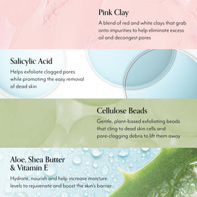 Close-up of Bliss Blackhead Breakdown texture showing gentle exfoliation.