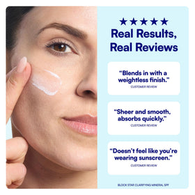 Close-up of Bliss Block Star clarifying complex ingredients for pore clarity