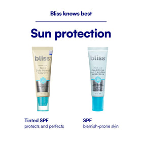 Bliss Block Star witch hazel imagery emphasizing pore toning for smoother skin