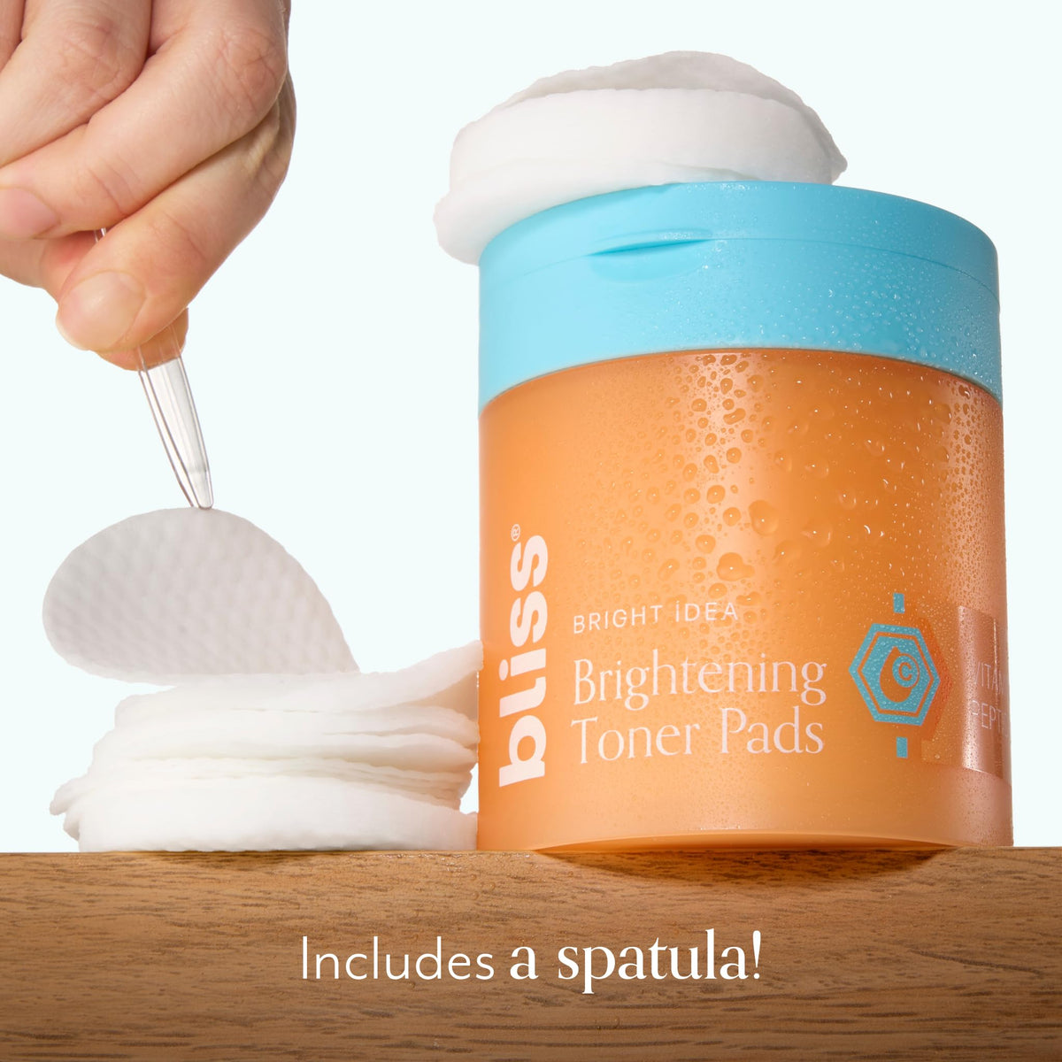 Bliss Bright Idea Toner Pads pack shot highlighting 70 pads