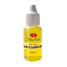 Bliss Kiss Simply Pure Nail Growth Oil dropper bottle for cuticle care and nail nourishment.