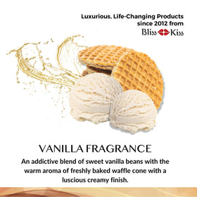 Bliss Kiss Vanilla Fragrance Quick-absorbing formula for on-the-go use