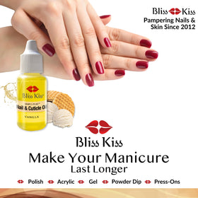 Bliss Kiss Vanilla Fragrance Hands and cuticles demonstrate smooth, protected skin
