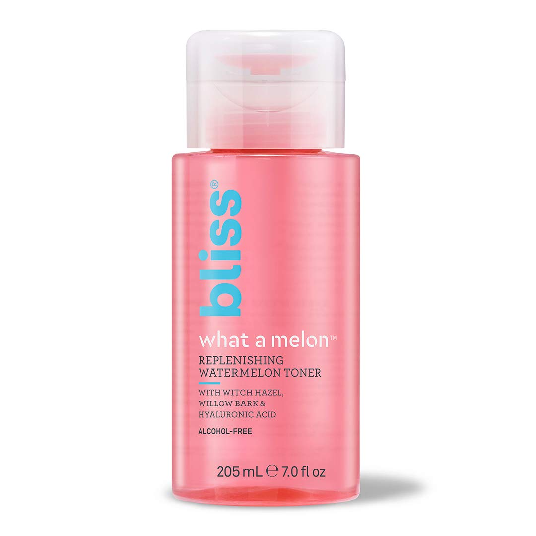 Bliss What a Melon Toner promotes balanced, non-drying feel for all skin types.