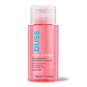 Bliss What a Melon Toner promotes balanced, non-drying feel for all skin types.