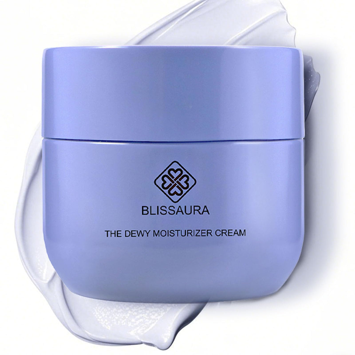 BlissAura Dewy Skin Cream bottle shows long-lasting hydration for daily use.