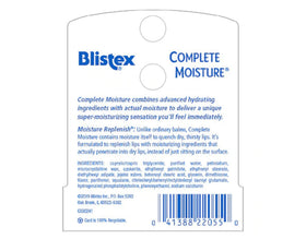 Blistex Complete Moisture packaging showing recyclable container.