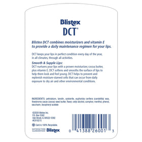 Blistex DCT daily balm application for smooth, protected lips.