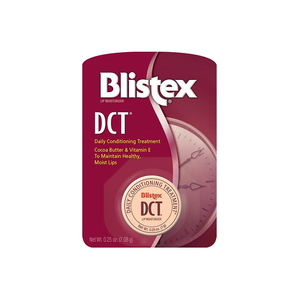 Blistex DCT outer pack showing a 12-pack for daily conditioning and moisture.