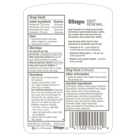 Blistex Deep Renewal Lip Balm application—creamy hydration with sun protection for daily use.