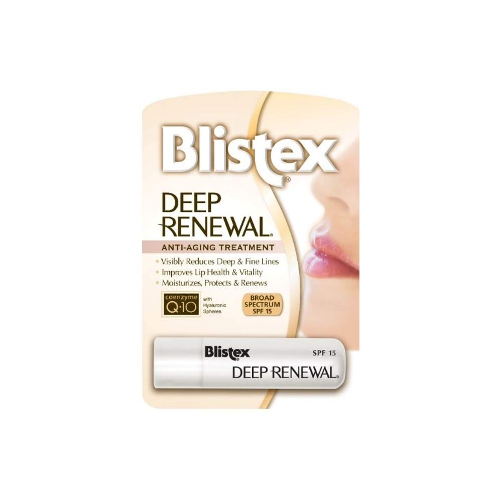 Blistex Deep Renewal Lip Balm Pack — five tubes for long-lasting hydration and SPF 15 protection.