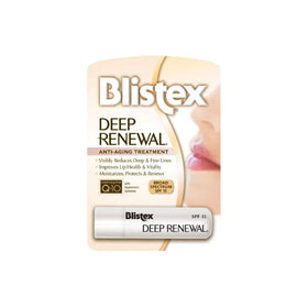 Blistex Deep Renewal Lip Balm Pack — five tubes for long-lasting hydration and SPF 15 protection.