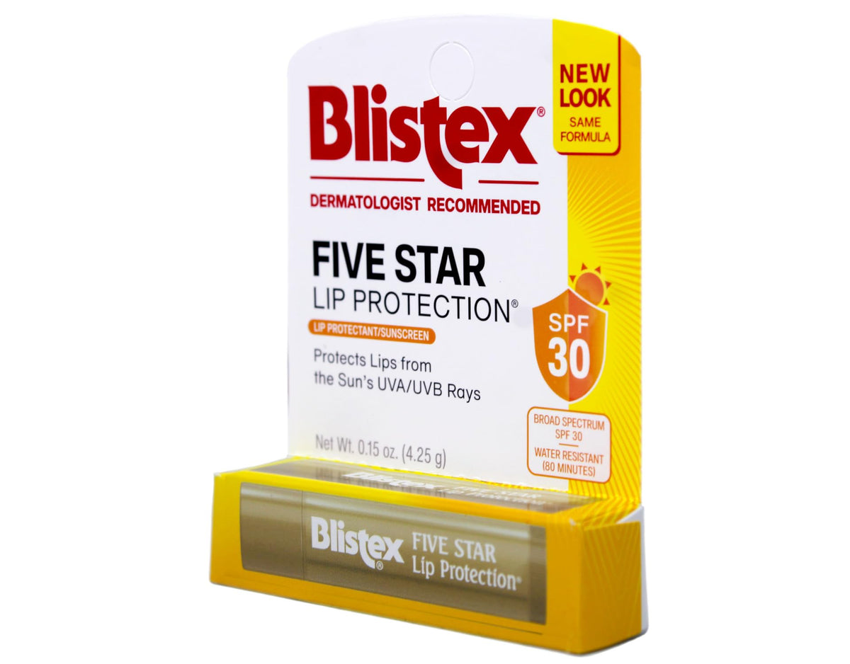 Wind barrier feature on Blistex lip balm protecting lips from cold gusts