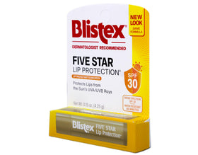 Wind barrier feature on Blistex lip balm protecting lips from cold gusts