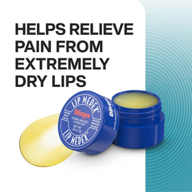 Close-up of Blistex Lip Medex cooling action on lips.