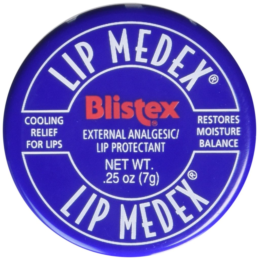 Blistex Lip Medex tin close-up showing moisturizing formula