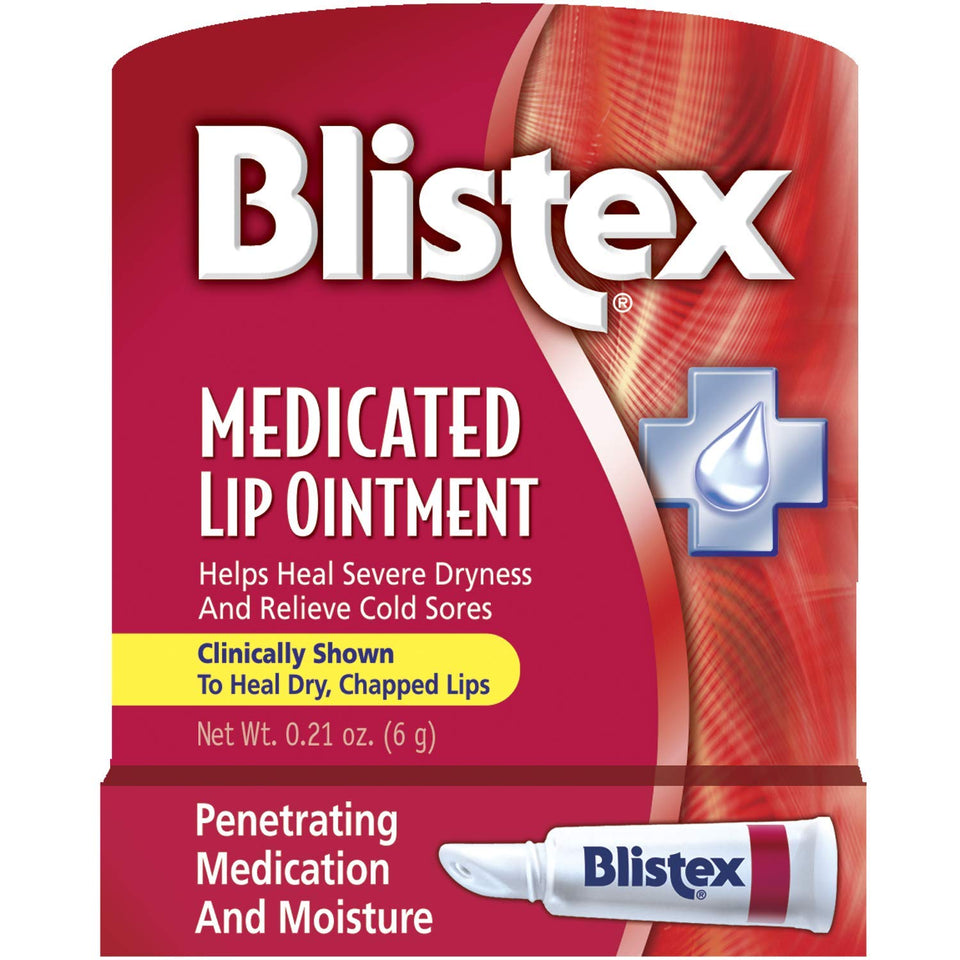 Blistex medicated lip ointment tube (021 oz) in a pack of 24 for on-the-go moisture.