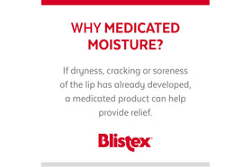 Blistex Medicated Mint Lip Balm moisture-seal emphasizes ongoing dryness defense