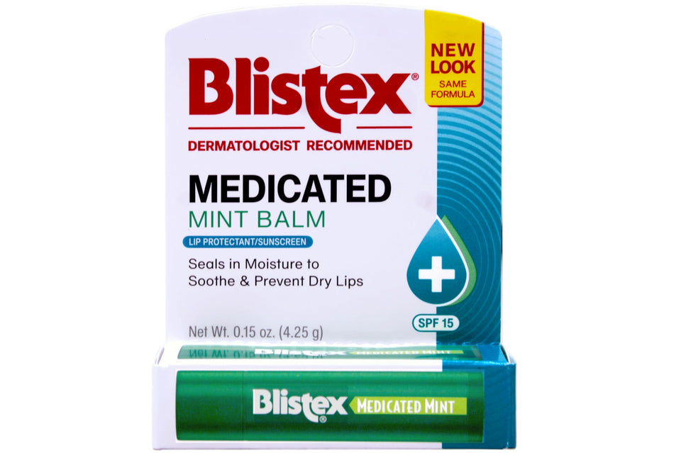 Blistex Medicated Mint Lip Balm pack 24 outer provides all-day moisture and protection