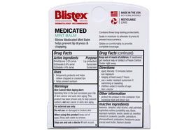 Blistex Medicated Mint Lip Balm tube 24 pack demonstrates convenient, easy glide application