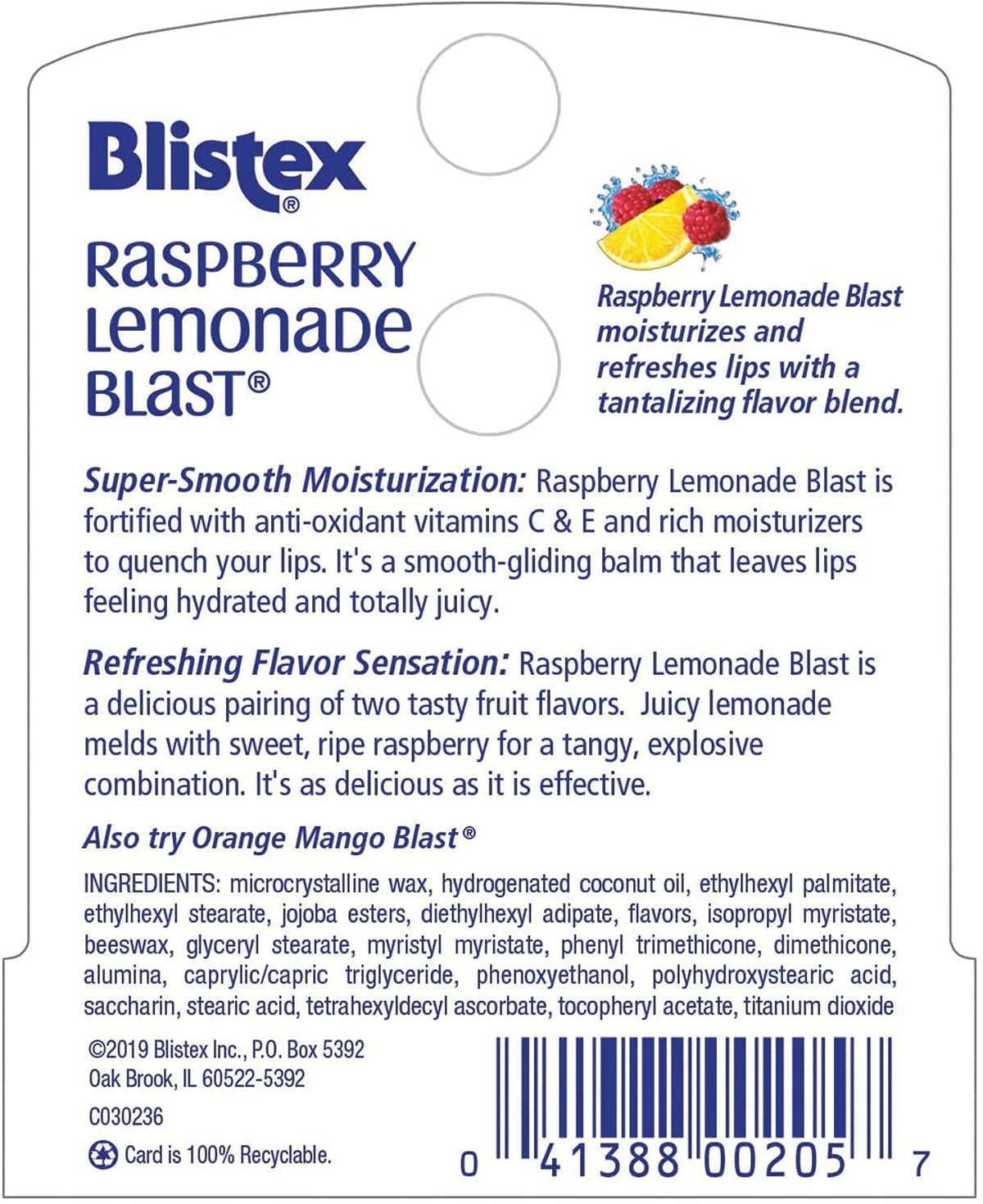Close-up of creamy texture for easy reapplication by Blistex Raspberry Lemonade Blast