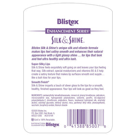Lips after applying Blistex Silk & Shine for a soft, moisturized look.