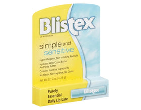 Blistex Simple & Sensitive balm glides on smoothly for a soft, non greasy feel.