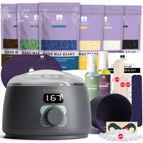 BLITZWAX back waxing kit for men with easy setup for at-home grooming options.