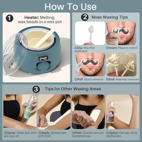 BLITZWAX silicone bowl and spatula keep waxing clean and organized