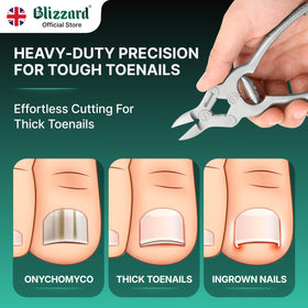 Blizzard blades in German stainless steel for lasting sharpness.