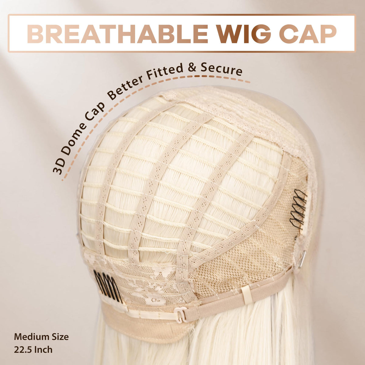 BLL 613 blonde synthetic wig ready to wear for daily looks